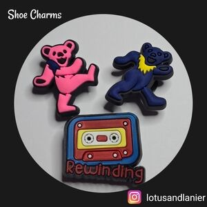 Shoe Charms Greatful Dead Rewind Set Of 3